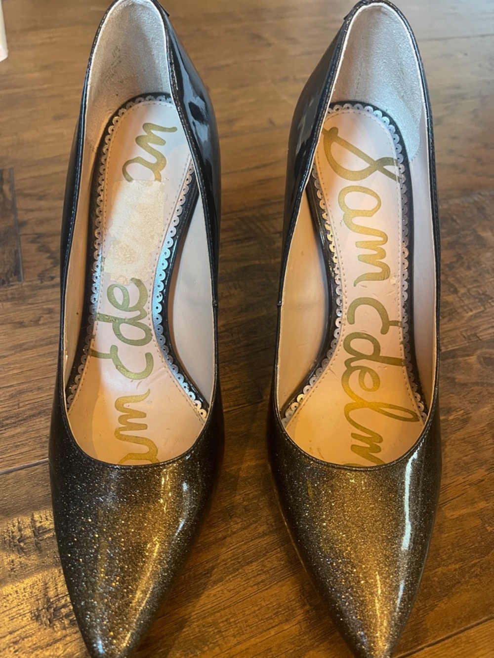 Sam Edelman Hazel Pointed Toe Pumps/Shimmery Gray Black Fade Size 7.5 - Picture 2 of 4